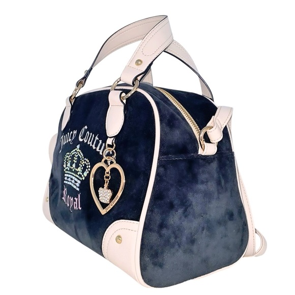 Juicy Couture Kingdom Bowler Black Liquorice Crystal Crossbody Bag Purse NWT - Picture 8 of 10
